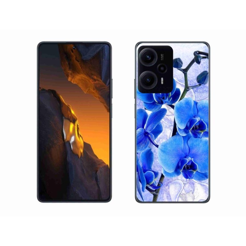 Gelový kryt mmCase na Xiaomi Poco F5 - modré květy