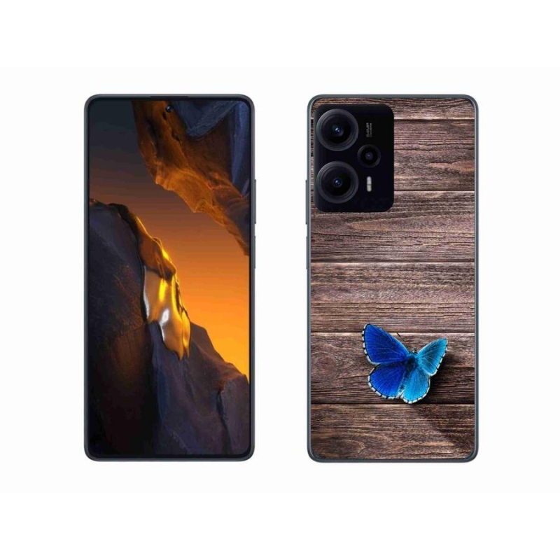 Gelový kryt mmCase na Xiaomi Poco F5 - modrý motýl 1