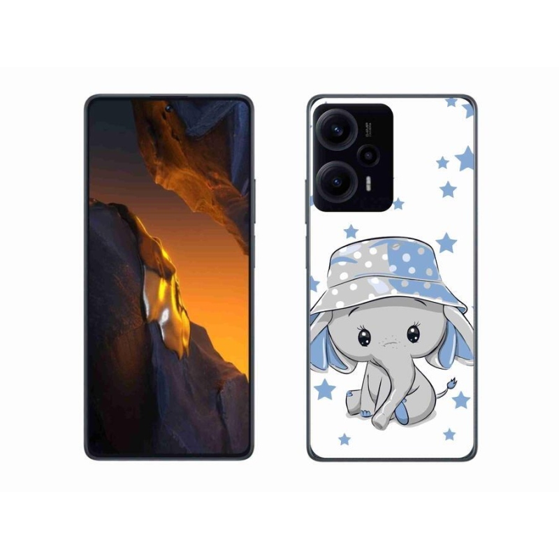 Gelový kryt mmCase na Xiaomi Poco F5 - modrý slon