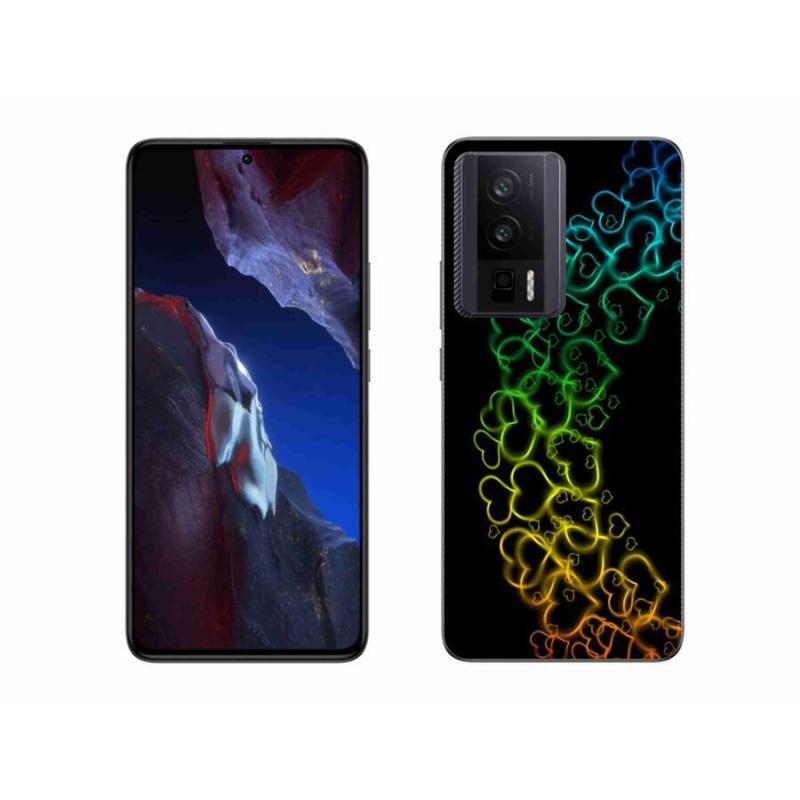 Gelový kryt mmCase na Xiaomi Poco F5 Pro - barevná srdíčka