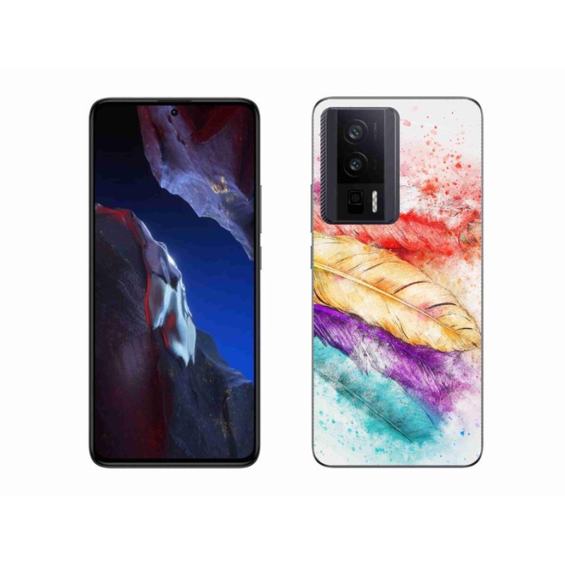 Gelový kryt mmCase na Xiaomi Poco F5 Pro - barevné peří
