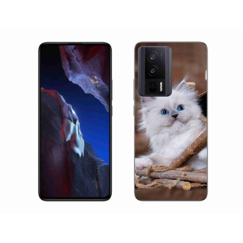 Gelový kryt mmCase na Xiaomi Poco F5 Pro - bílé kotě