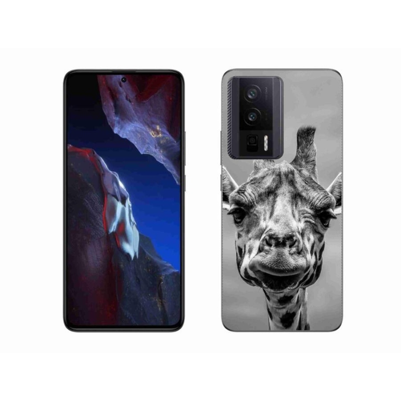 Gelový kryt mmCase na Xiaomi Poco F5 Pro - černobílá žirafa