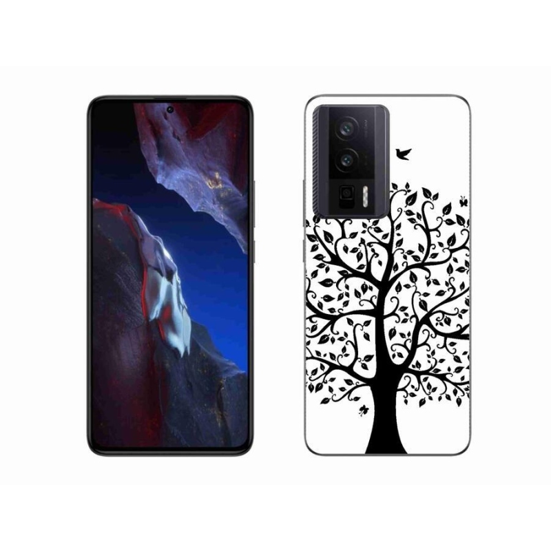 Gelový kryt mmCase na Xiaomi Poco F5 Pro - černobílý strom