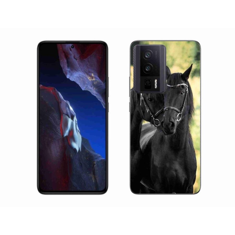 Gelový kryt mmCase na Xiaomi Poco F5 Pro - dva černí koně