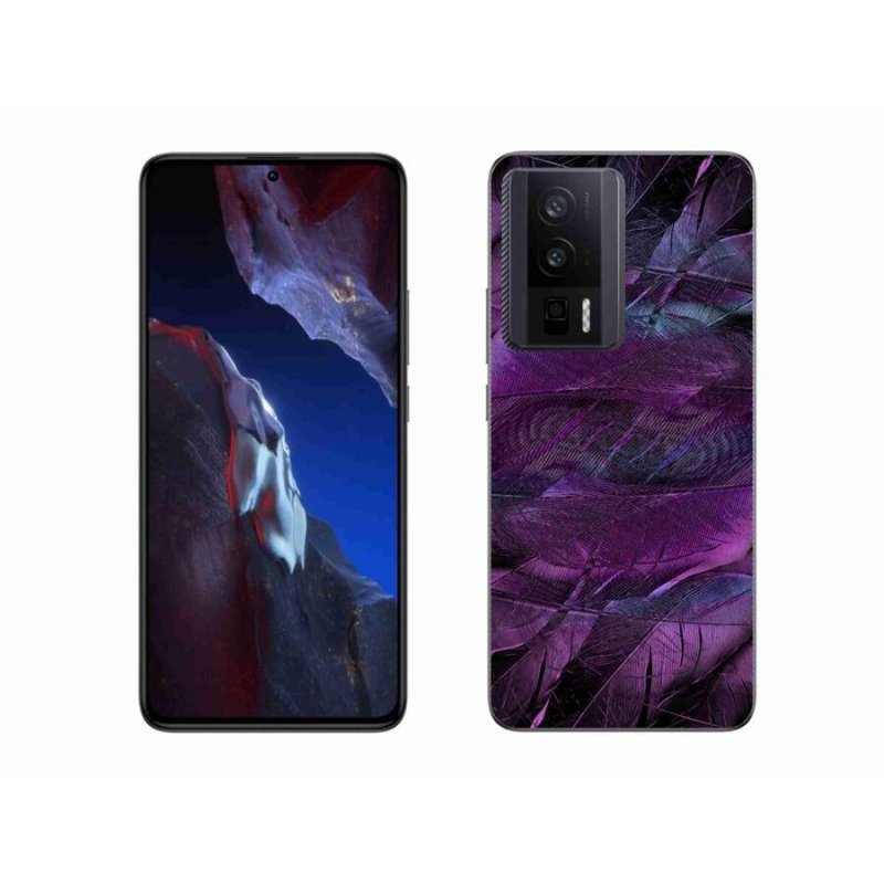 Gelový kryt mmCase na Xiaomi Poco F5 Pro - fialová pírka
