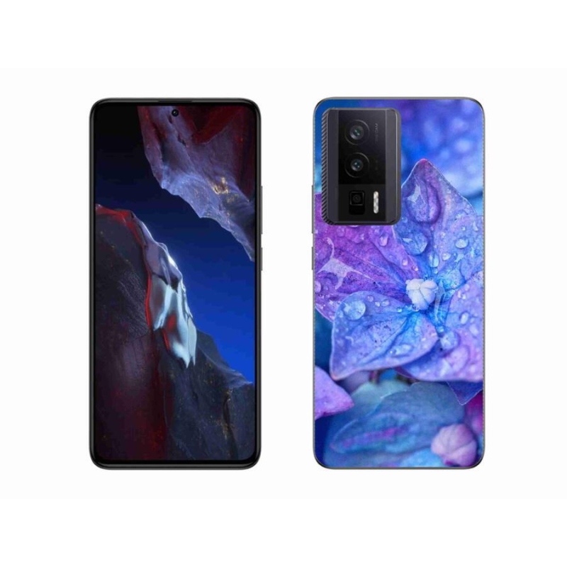 Gelový kryt mmCase na Xiaomi Poco F5 Pro - fialový květ