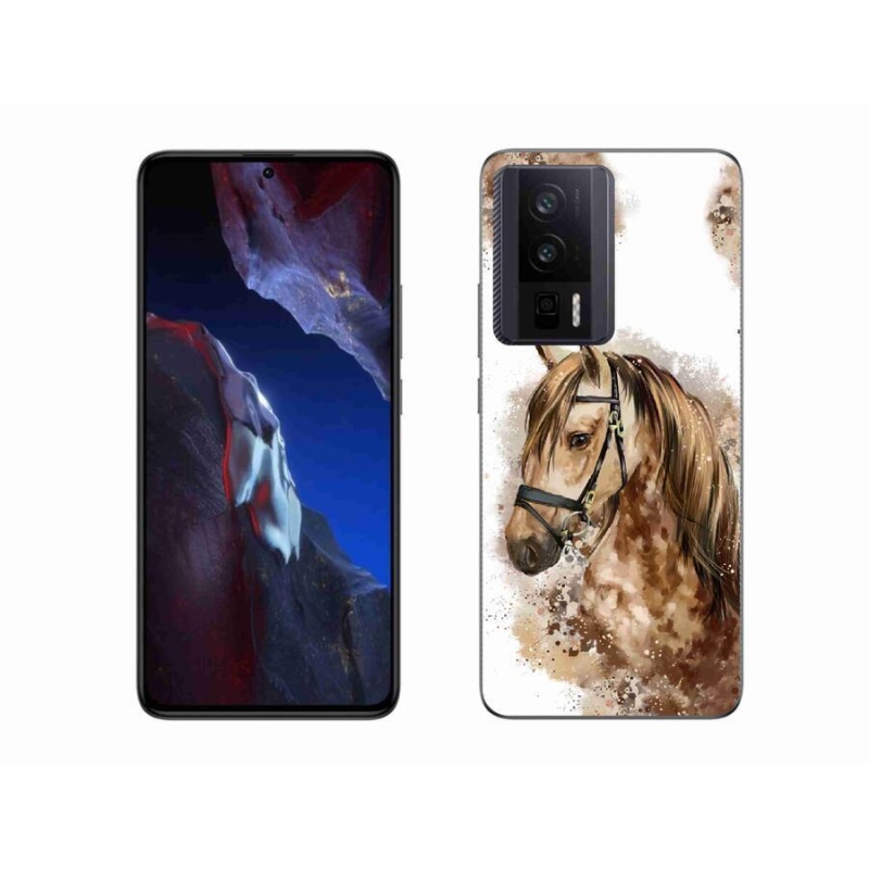 Gelový kryt mmCase na Xiaomi Poco F5 Pro - hnědý kreslený kůň
