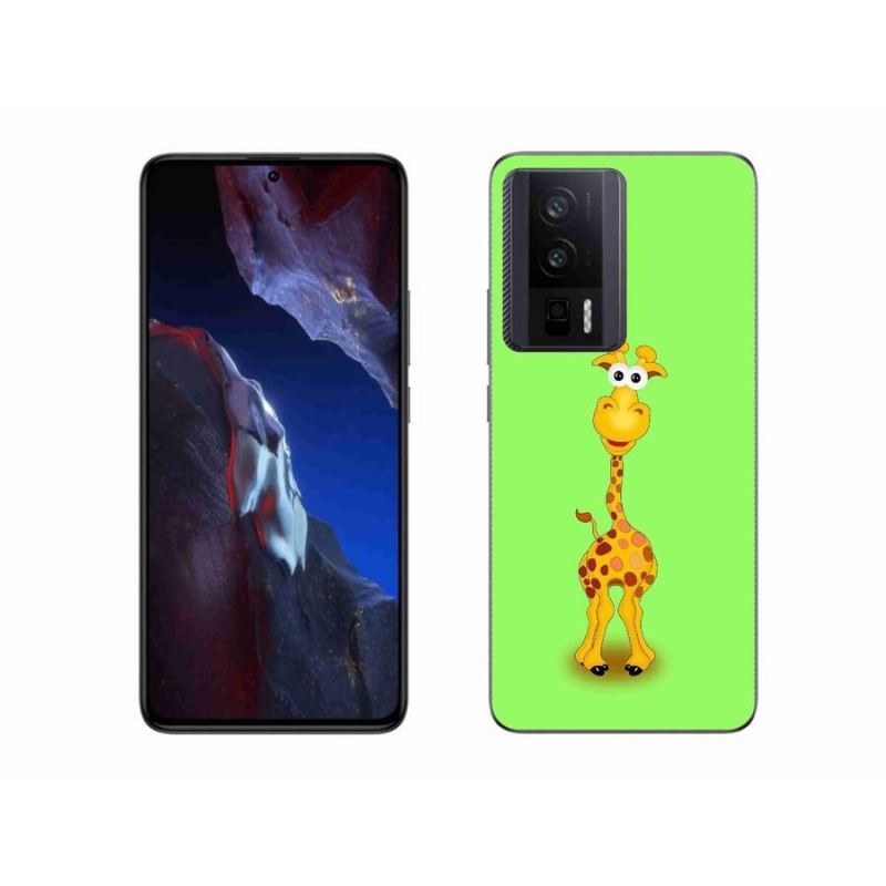Gelový kryt mmCase na Xiaomi Poco F5 Pro - kreslená žirafa