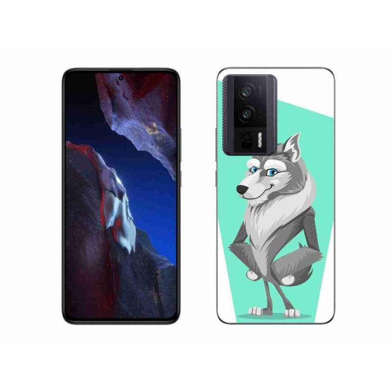 Gelový kryt mmCase na Xiaomi Poco F5 Pro - kreslený vlk