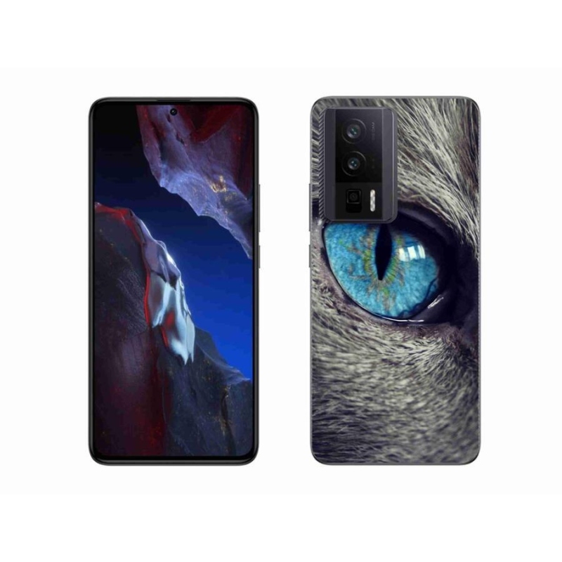 Gelový kryt mmCase na Xiaomi Poco F5 Pro - modré kočičí oko