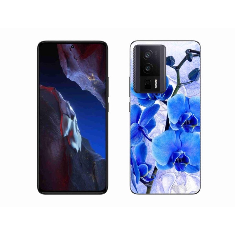 Gelový kryt mmCase na Xiaomi Poco F5 Pro - modré květy