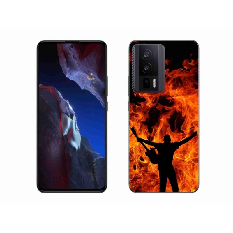 Gelový kryt mmCase na Xiaomi Poco F5 Pro - muzikant a oheň