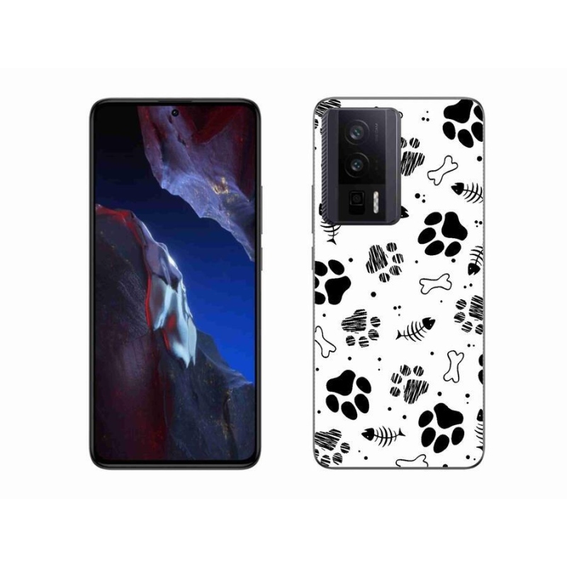 Gelový kryt mmCase na Xiaomi Poco F5 Pro - psí tlapky 1