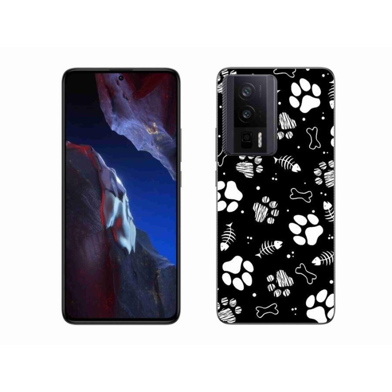 Gelový kryt mmCase na Xiaomi Poco F5 Pro - psí tlapky