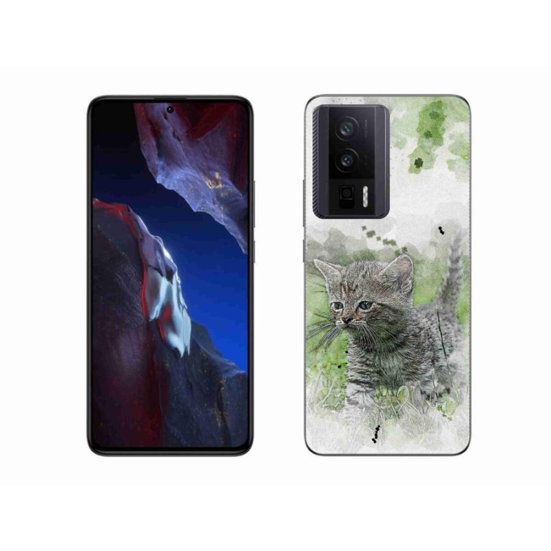 Gelový kryt mmCase na Xiaomi Poco F5 Pro - roztomilé kotě 1