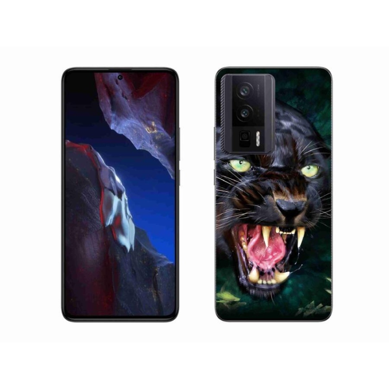 Gelový kryt mmCase na Xiaomi Poco F5 Pro - rozzuřený černý panter