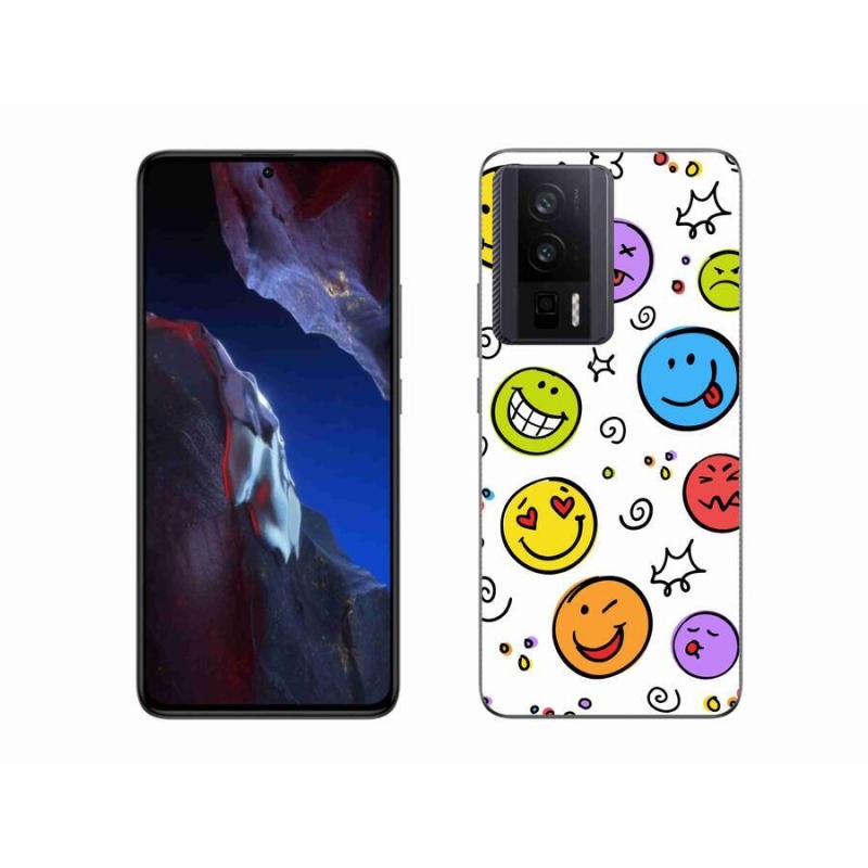Gelový kryt mmCase na Xiaomi Poco F5 Pro - smajlíci