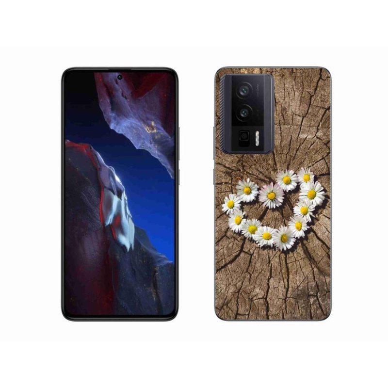 Gelový kryt mmCase na Xiaomi Poco F5 Pro - srdce z kopretin