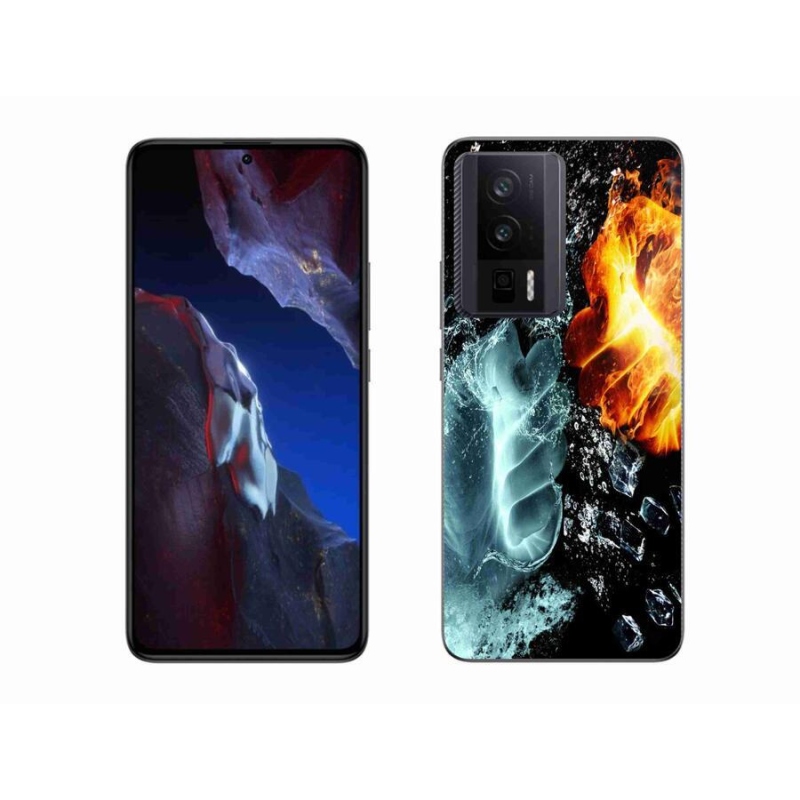 Gelový kryt mmCase na Xiaomi Poco F5 Pro - voda a oheň