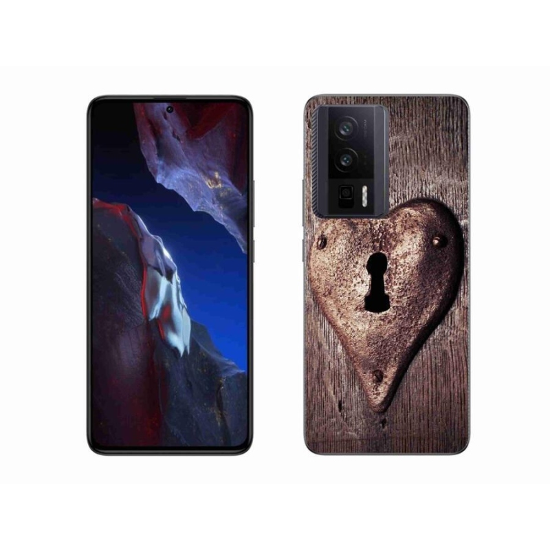 Gelový kryt mmCase na Xiaomi Poco F5 Pro - zámek ve tvaru srdce