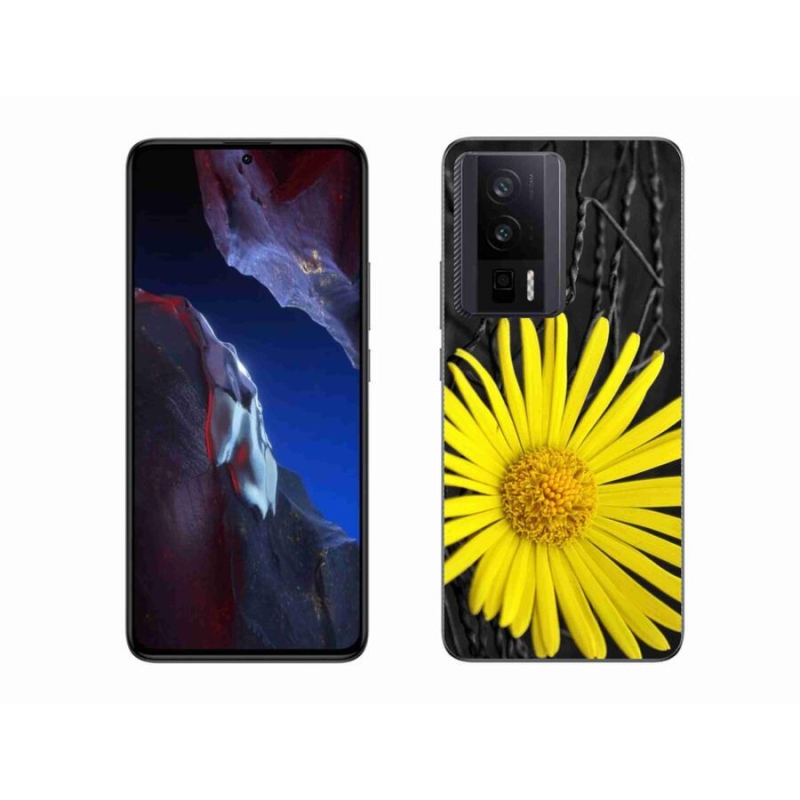 Gelový kryt mmCase na Xiaomi Poco F5 Pro - žlutá květina