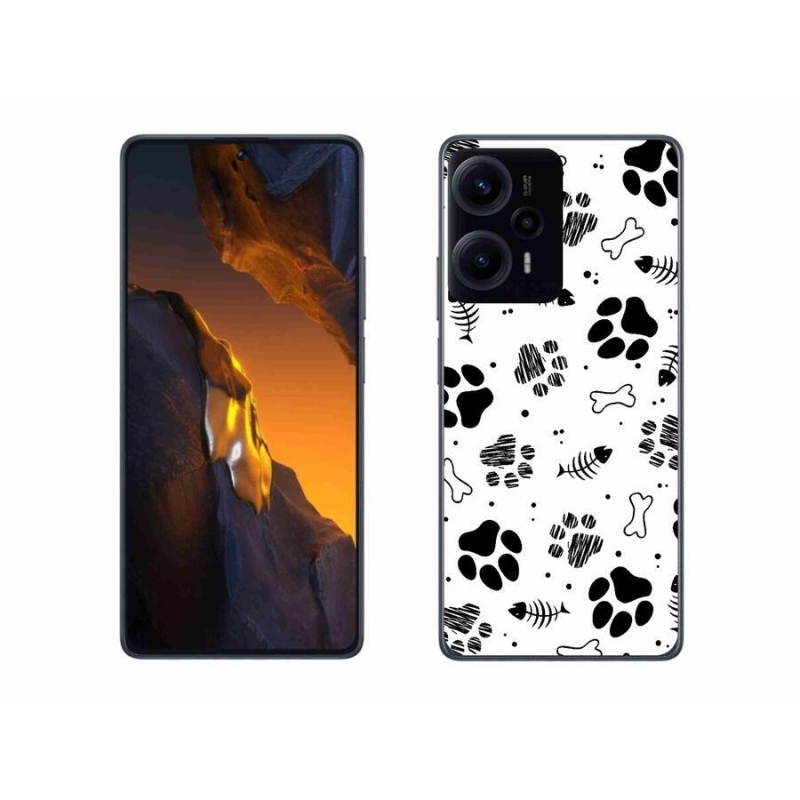 Gelový kryt mmCase na Xiaomi Poco F5 - psí tlapky 1