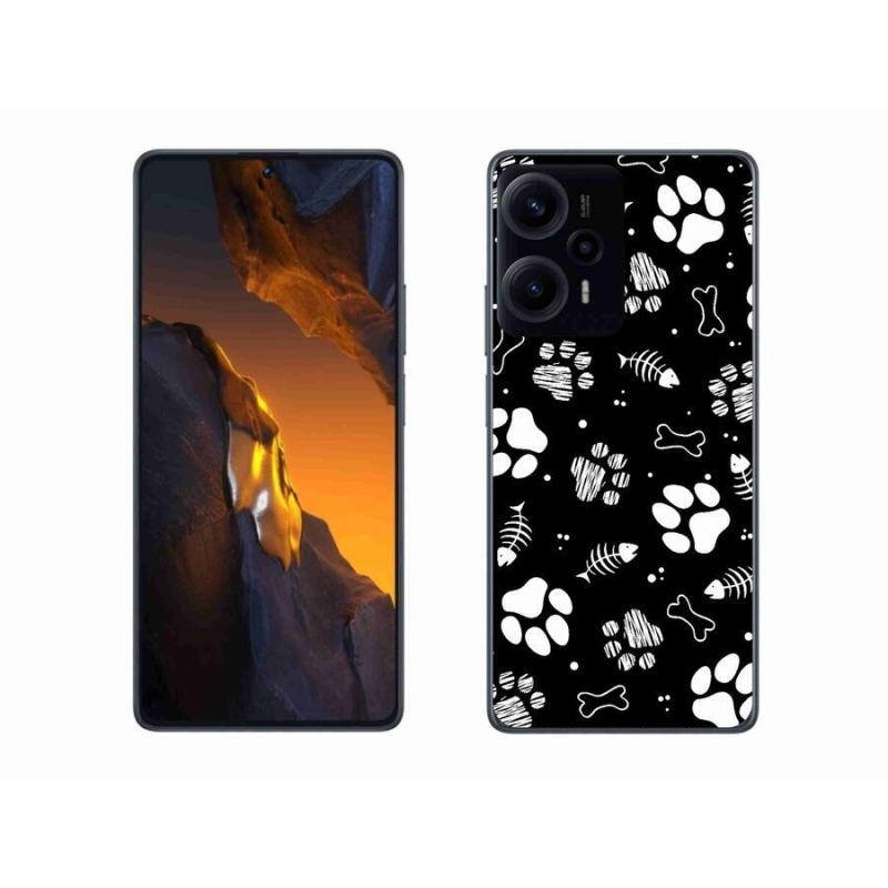 Gelový kryt mmCase na Xiaomi Poco F5 - psí tlapky