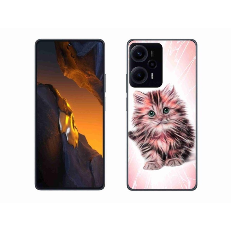 Gelový kryt mmCase na Xiaomi Poco F5 - roztomilé kotě
