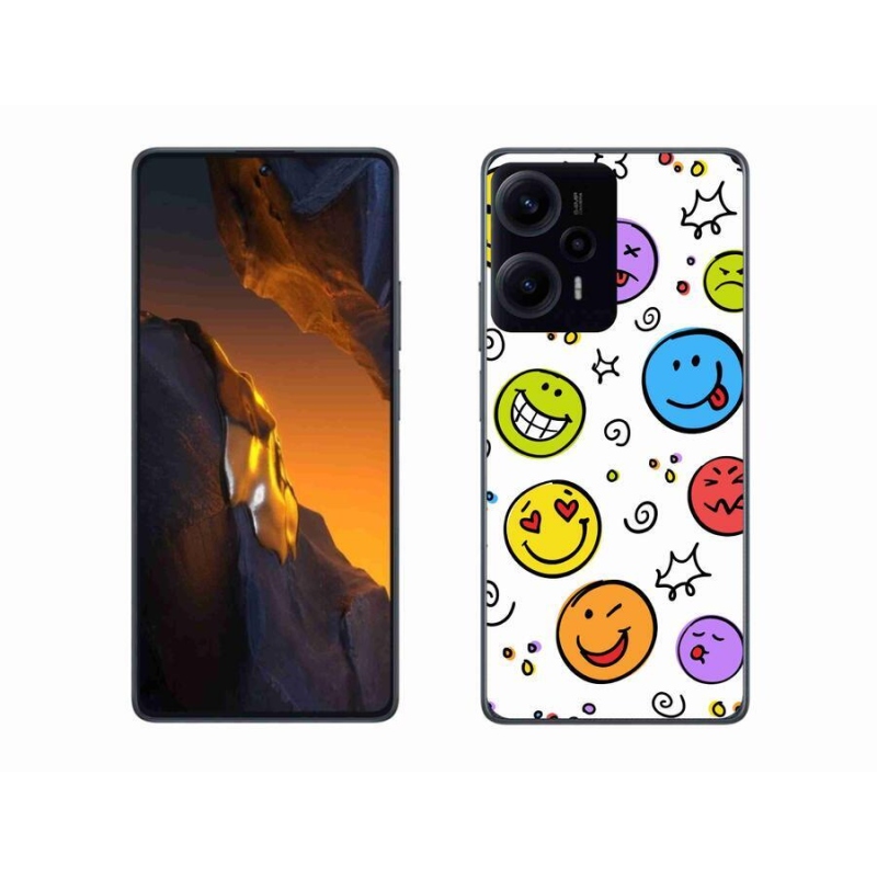 Gelový kryt mmCase na Xiaomi Poco F5 - smajlíci
