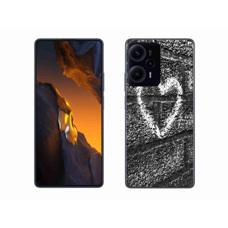 Gelový kryt mmCase na Xiaomi Poco F5 - srdce na zdi