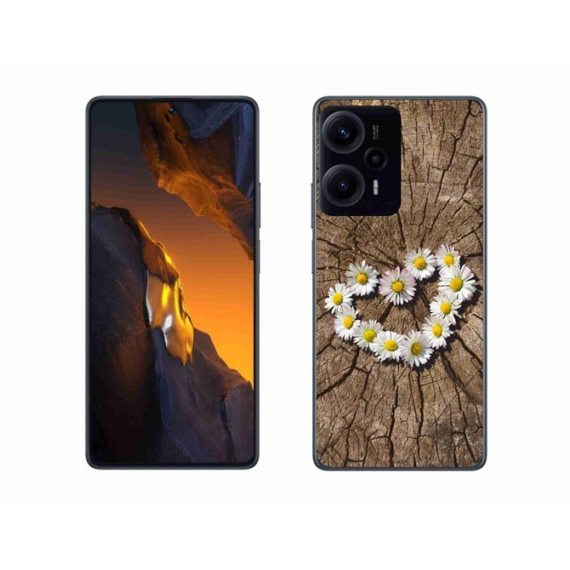 Gelový kryt mmCase na Xiaomi Poco F5 - srdce z kopretin