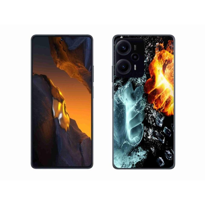 Gelový kryt mmCase na Xiaomi Poco F5 - voda a oheň