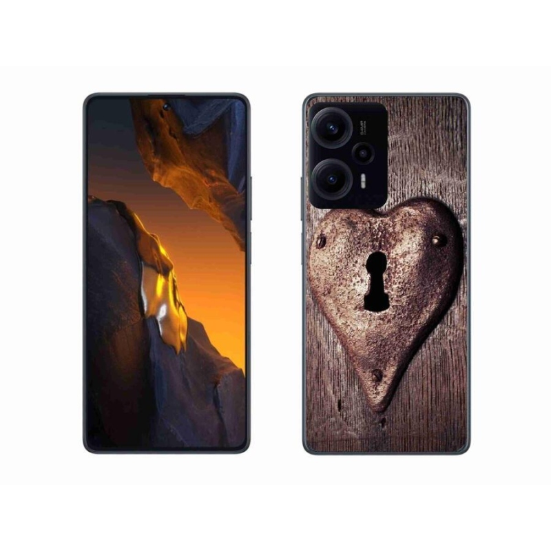 Gelový kryt mmCase na Xiaomi Poco F5 - zámek ve tvaru srdce