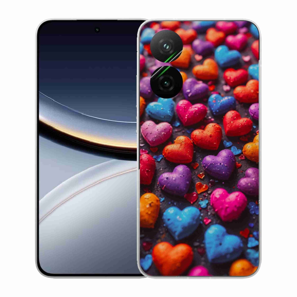 Gelový kryt mmCase na Xiaomi Poco F7 5G - barevná srdce