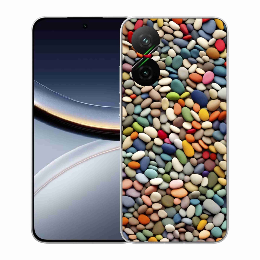 Gelový kryt mmCase na Xiaomi Poco F7 5G - barevné kamínky 2