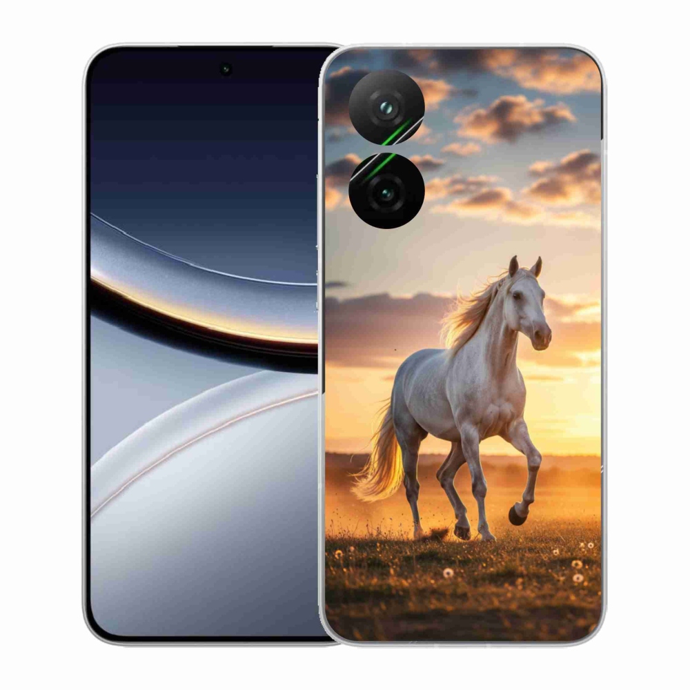 Gelový kryt mmCase na Xiaomi Poco F7 5G - běžící bílý kůň 2