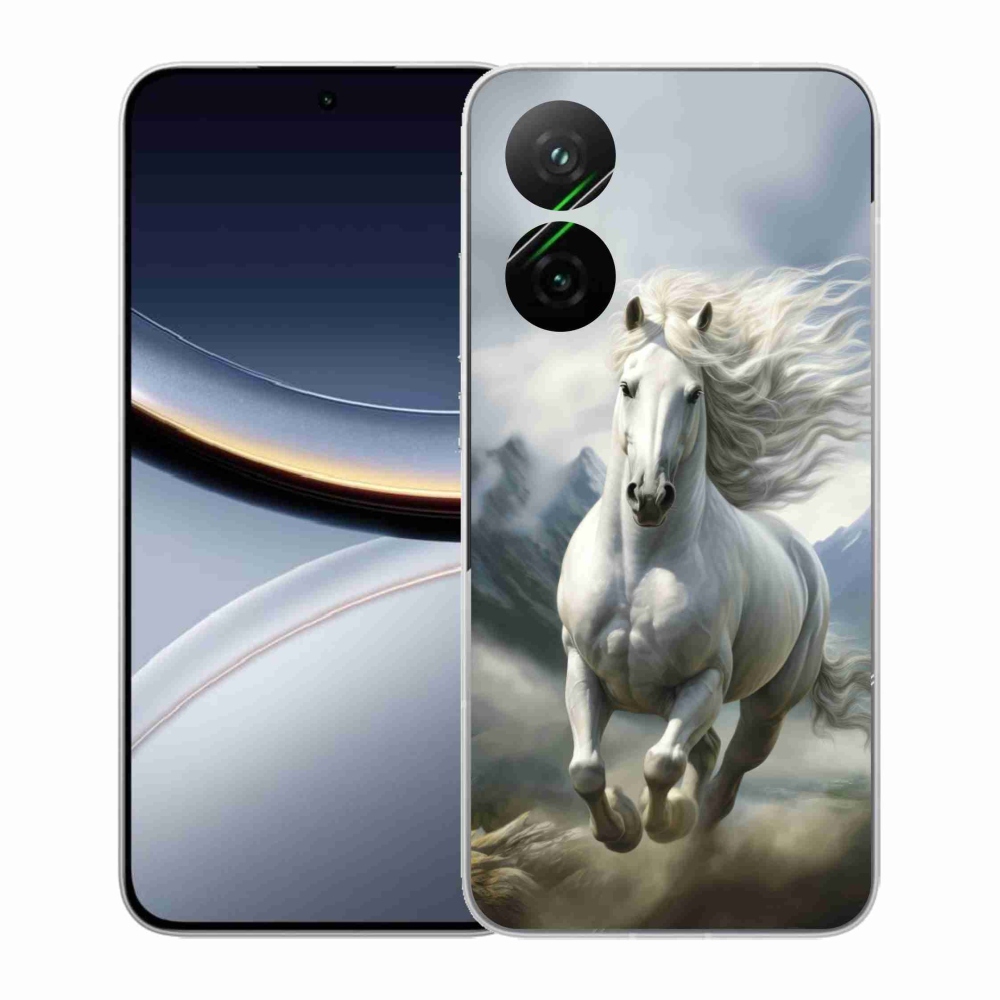 Gelový kryt mmCase na Xiaomi Poco F7 5G - běžící bílý kůň 3