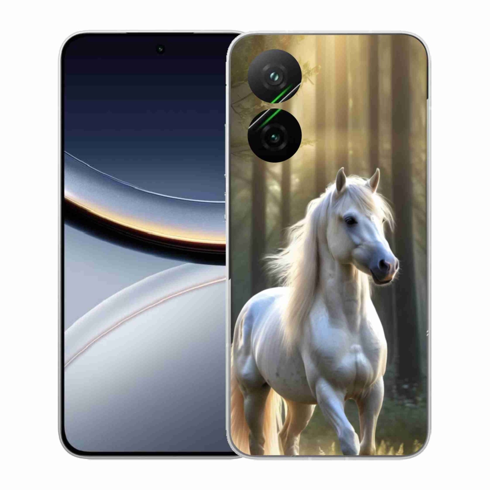 Gelový kryt mmCase na Xiaomi Poco F7 5G - bílý kůň 3