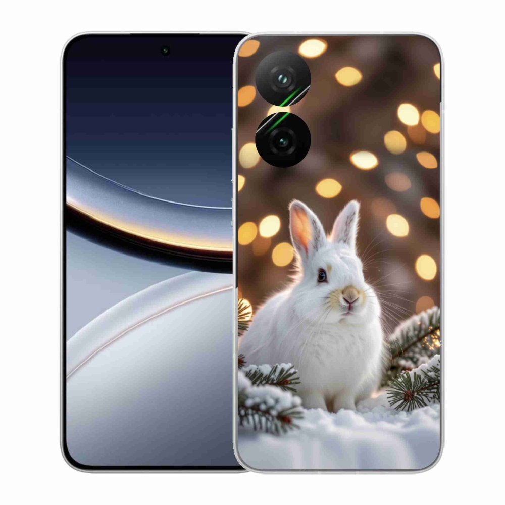 Gelový kryt mmCase na Xiaomi Poco F7 5G - bílý zajíc