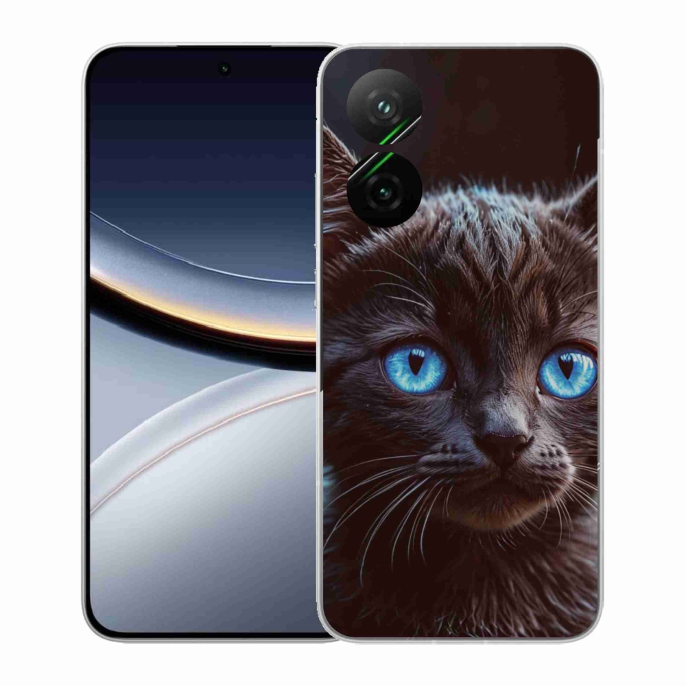 Gelový kryt mmCase na Xiaomi Poco F7 5G - černé kotě 2