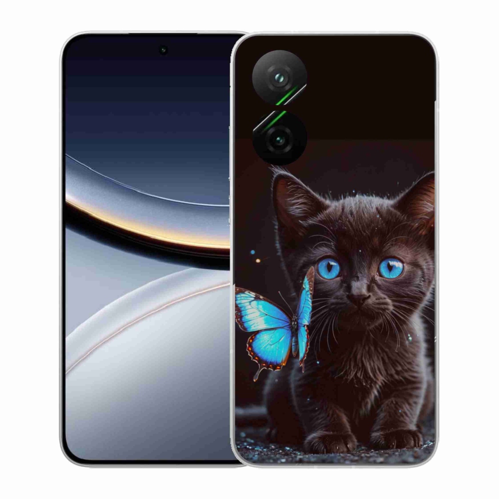 Gelový kryt mmCase na Xiaomi Poco F7 5G - černé kotě 3