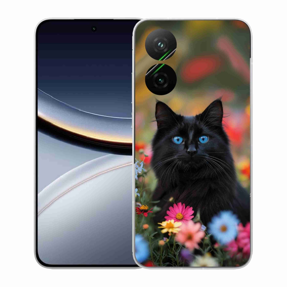 Gelový kryt mmCase na Xiaomi Poco F7 5G - černé kotě 4