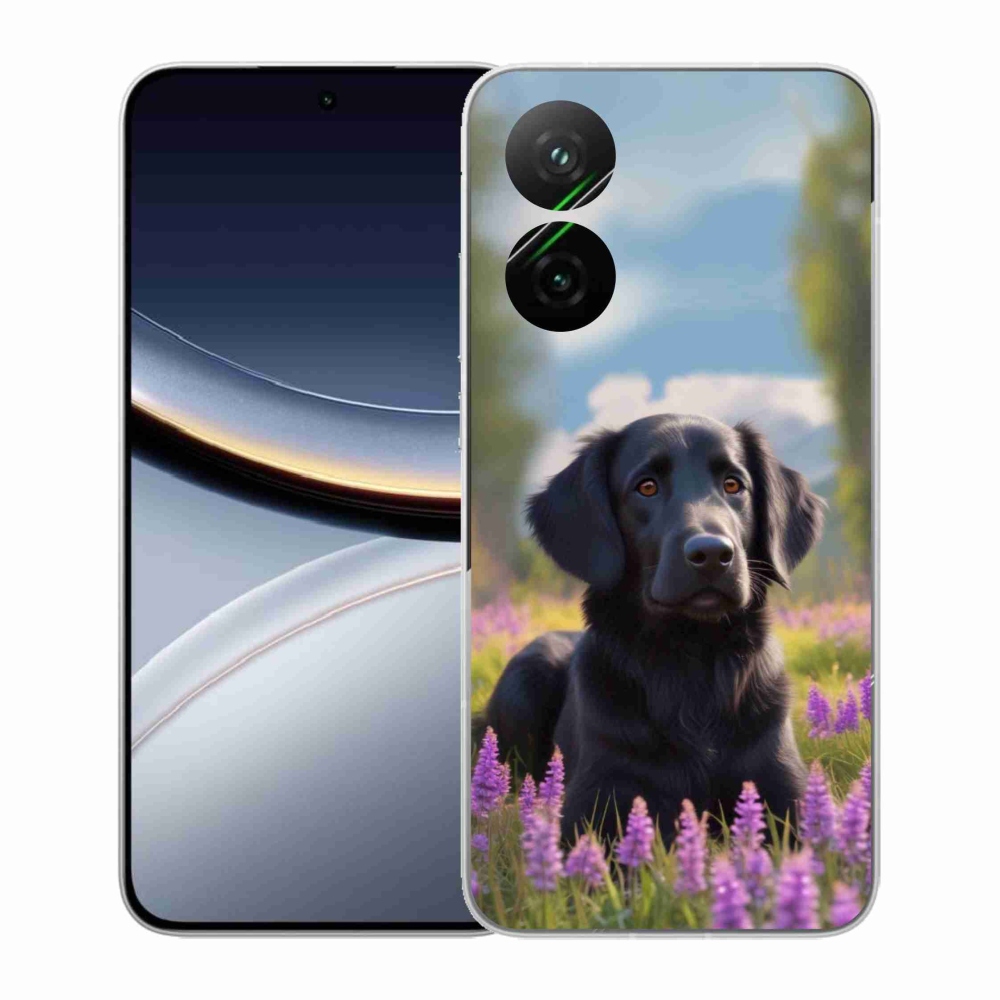 Gelový kryt mmCase na Xiaomi Poco F7 5G - elegantní černý retrívr