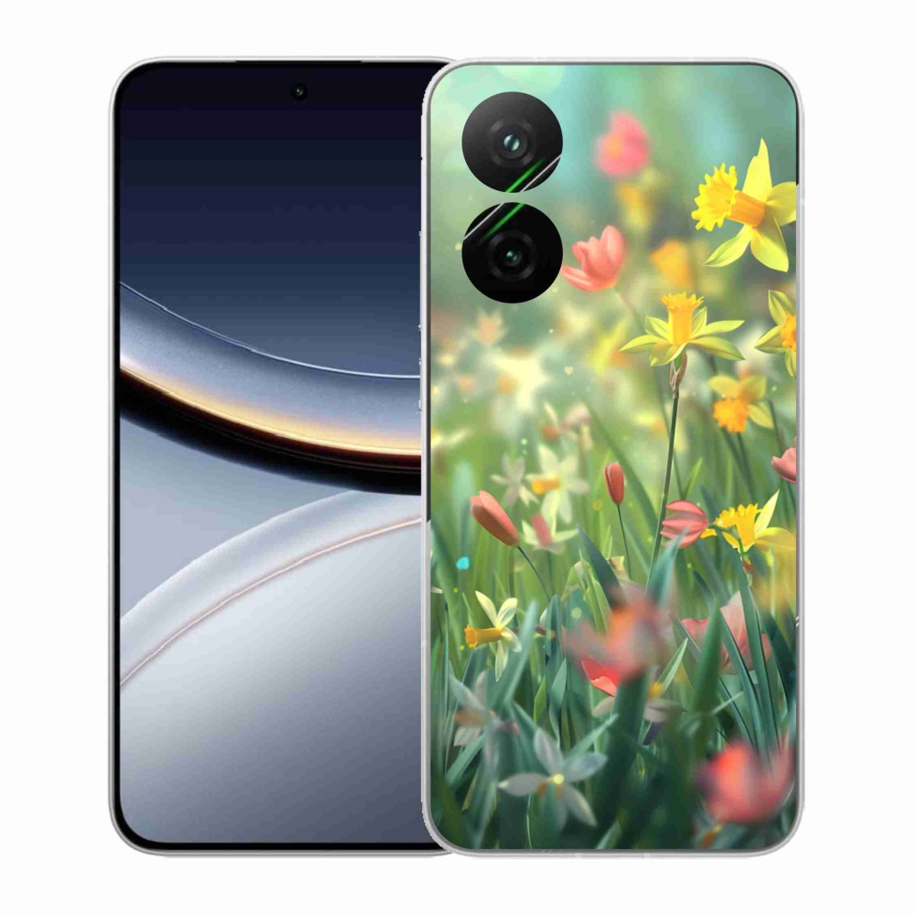 Gelový kryt mmCase na Xiaomi Poco F7 5G - jarní květy