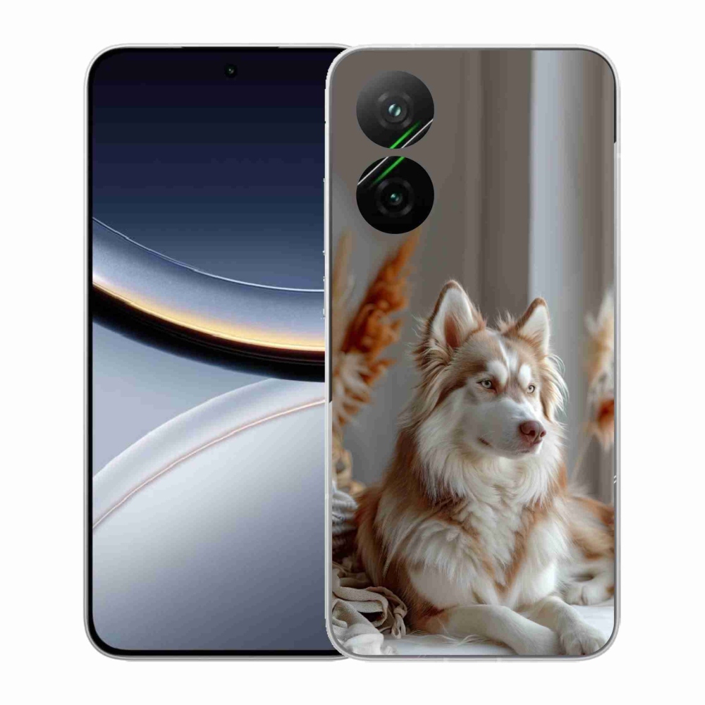 Gelový kryt mmCase na Xiaomi Poco F7 5G - klidný sibiřský husky