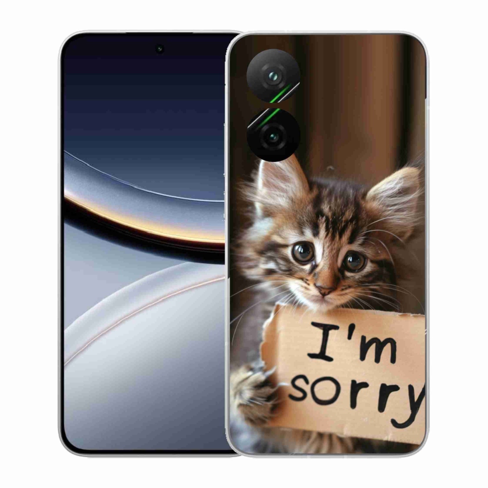 Gelový kryt mmCase na Xiaomi Poco F7 5G - kočíčí omluva