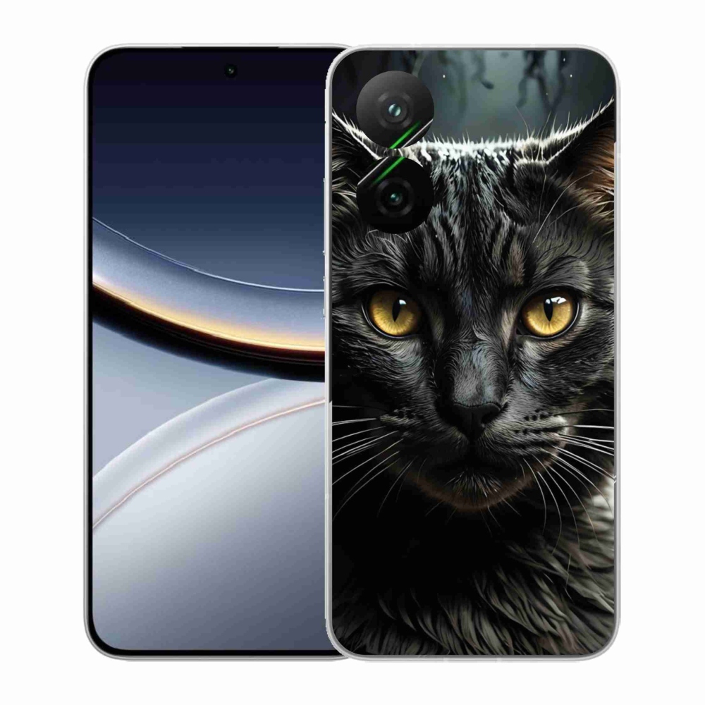 Gelový kryt mmCase na Xiaomi Poco F7 5G - kočičí pohled 3