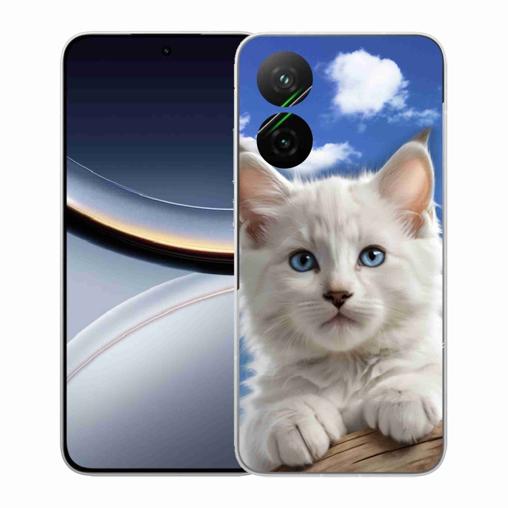 Gelový kryt mmCase na Xiaomi Poco F7 5G - kotě a oblaka