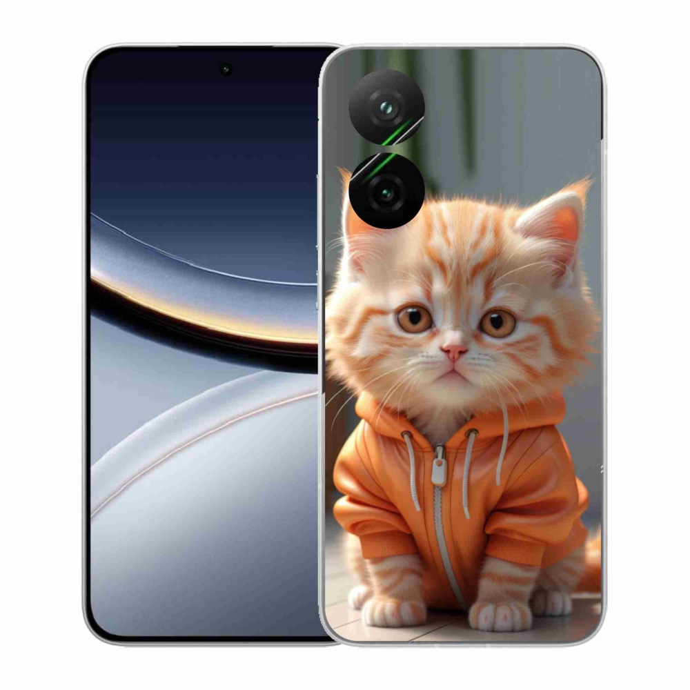 Gelový kryt mmCase na Xiaomi Poco F7 5G - kotě v mikině